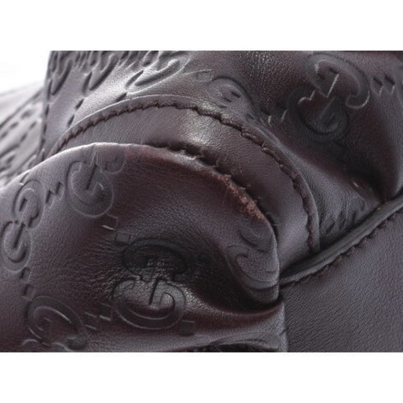 Gucci Guccisima Semi Shoulder Bag Brown GG Calf - Picture 7 of 12
